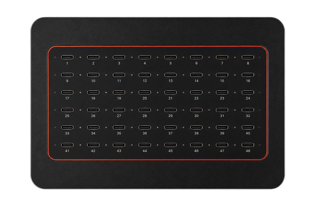 Tempest switch, top-down view of the 48-port array